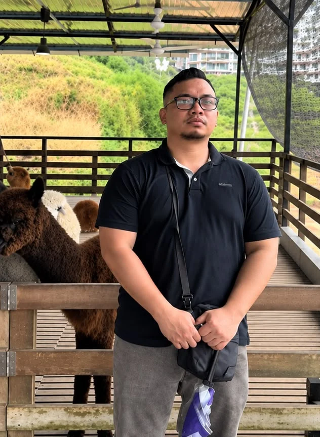Tuan Zhafran sebelum bermula dengan Omma Weight Loss, 100kg pada April 2026